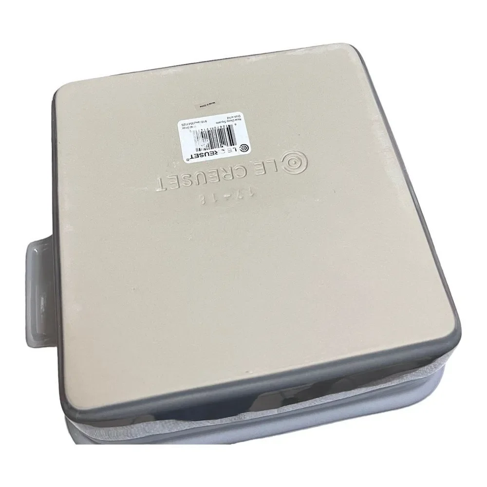 Le Creuset Mist Gray Deep Square Casserole Dish 4 qt with Lid‎ 10” Christmas